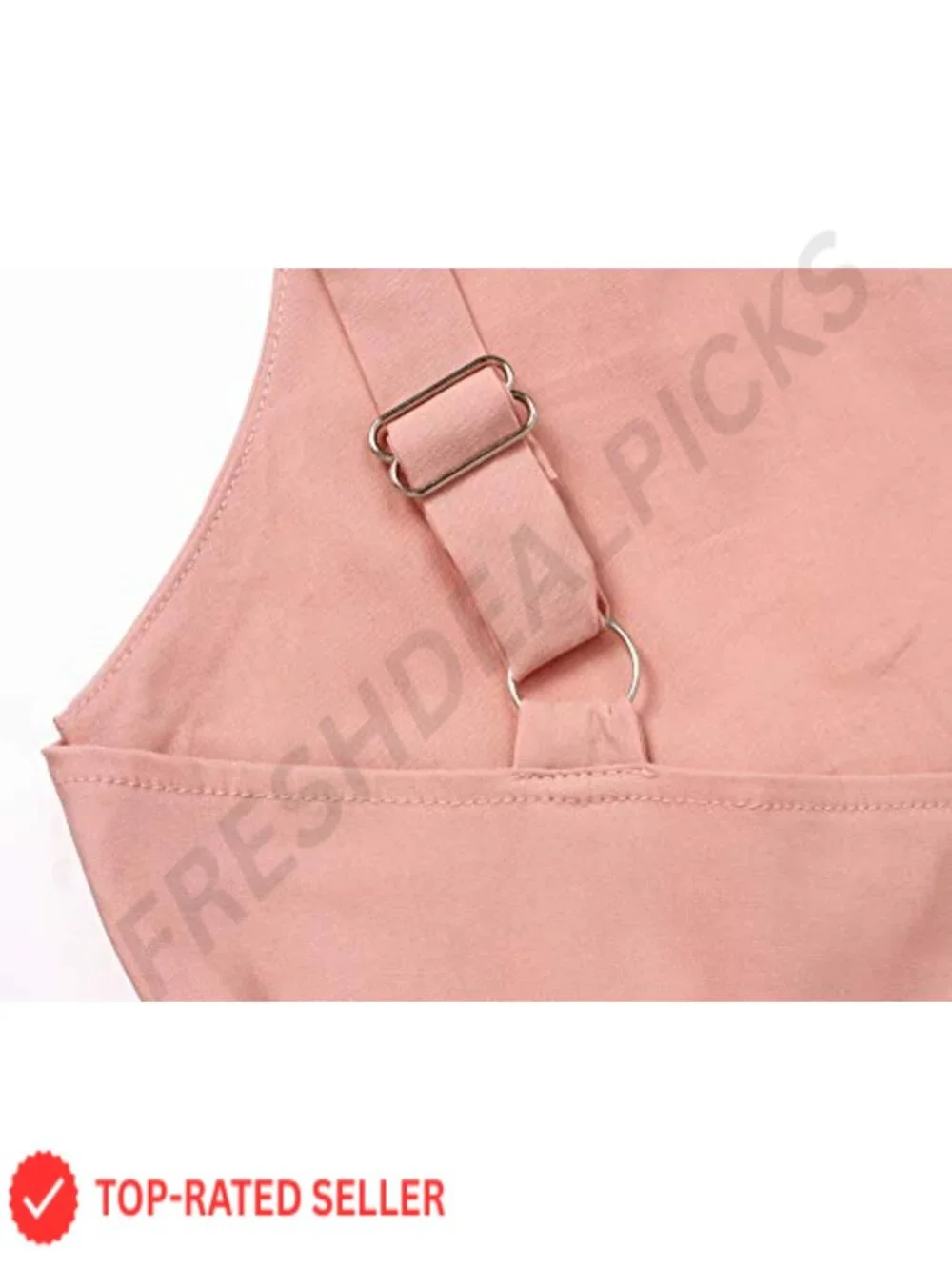 Women's Sleeveless Romper with Pockets & Belt, Scoop Neck, Zipper